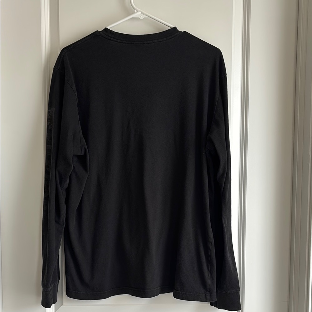 American Eagle Black Long Sleeve Shirt with Floral Design - Picture 4 of 6